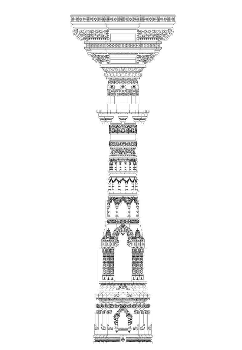Temple Pillars design