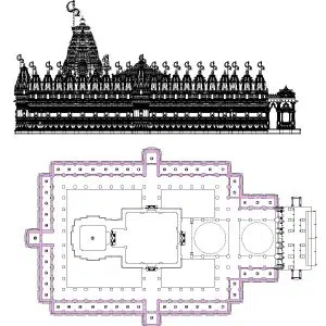 Traditional Temple Dwg